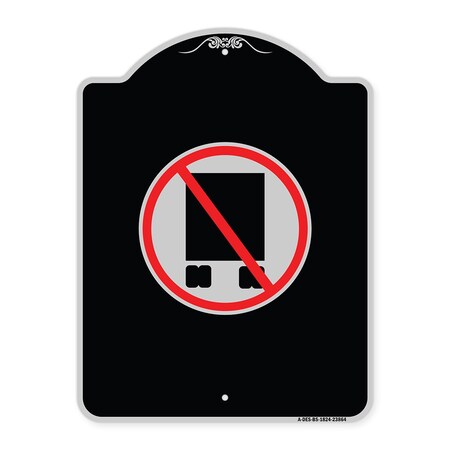Signmission National Network Prohibited Heavy-Gauge Aluminum Architectural Sign, 24" x 18", BS-1824-23864 A-DES-BS-1824-23864